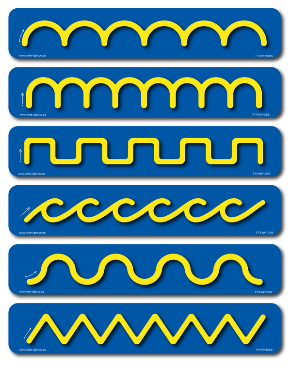 6 Pack Finger Track Wooden Single Pattern Boards