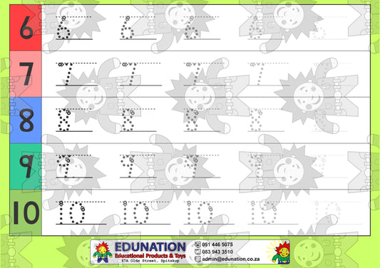 1 - 10 Symbols -double sided - Edunation South Africa