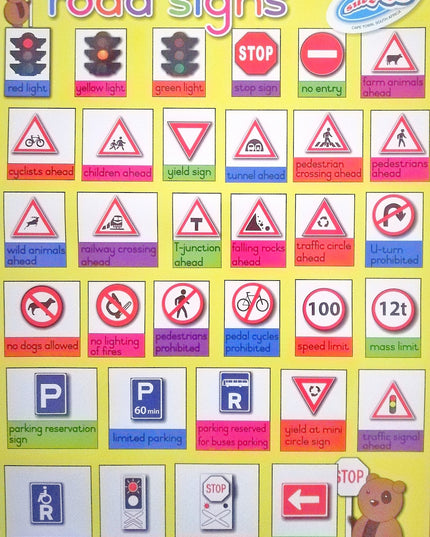 Poster - Road signs Edunation South Africa Posters and Charts