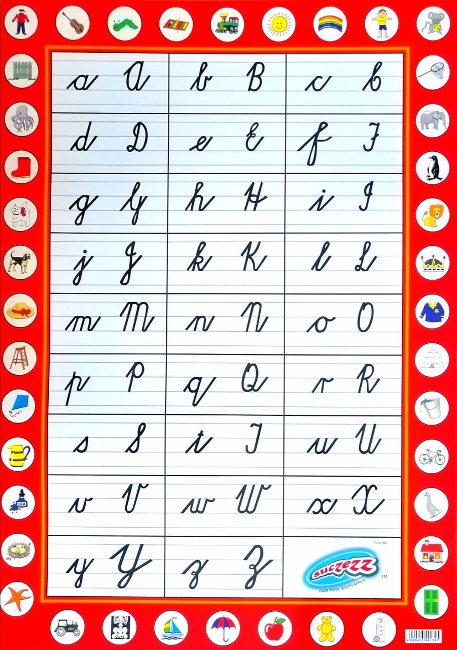Poster - Cursive Writing Edunation South Africa Posters and Charts