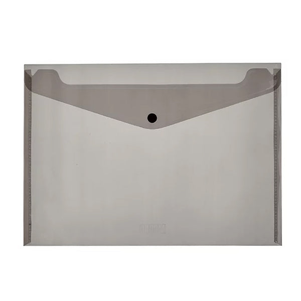 A4 Envelope With Button Black