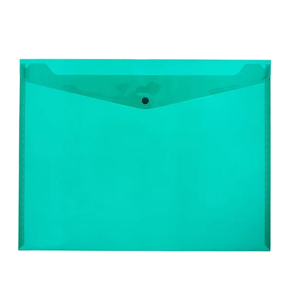 A4 Envelope With Button Green