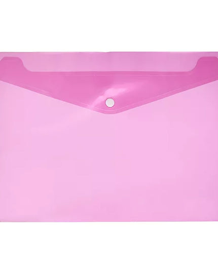 A4 Envelope With Button Pink