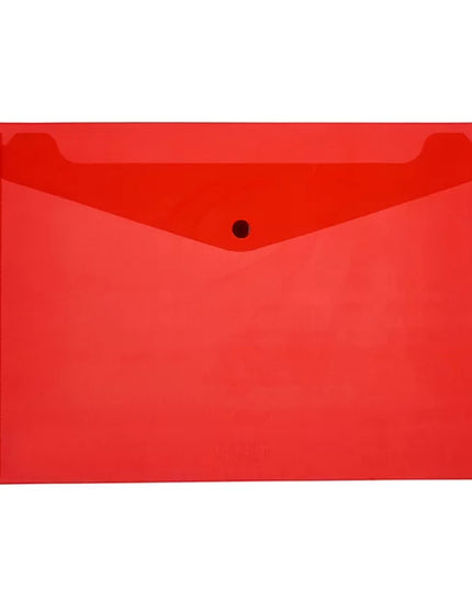A4 Envelope With Button Red