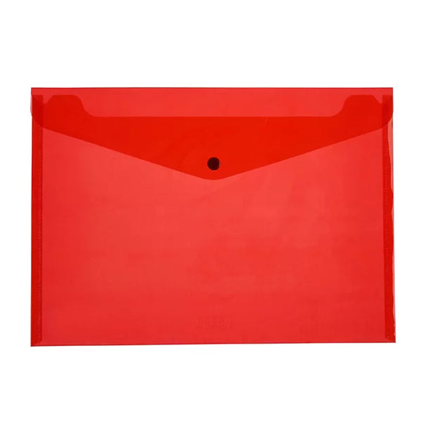 A4 Envelope With Button Red
