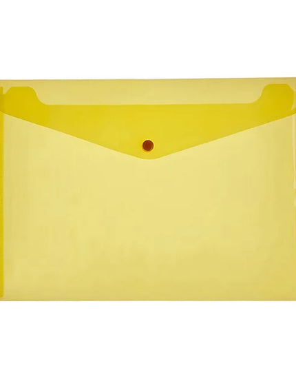 A4 Envelope With Button Yellow