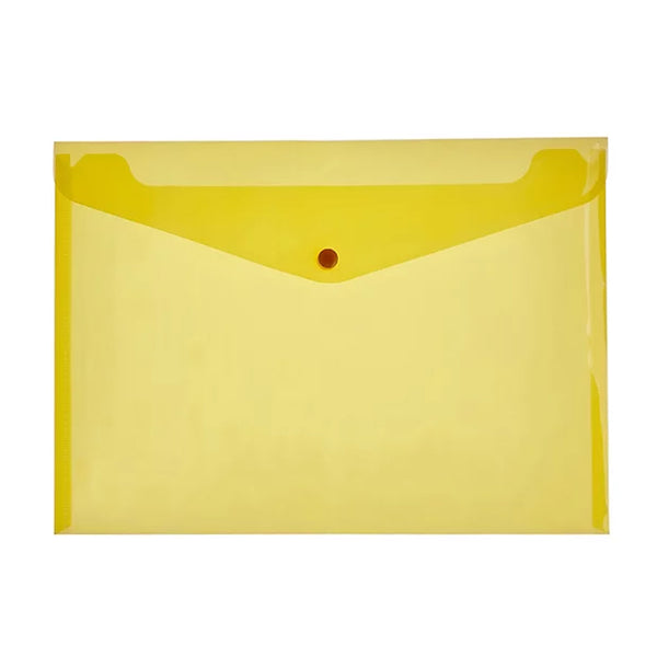 A4 Envelope With Button Yellow