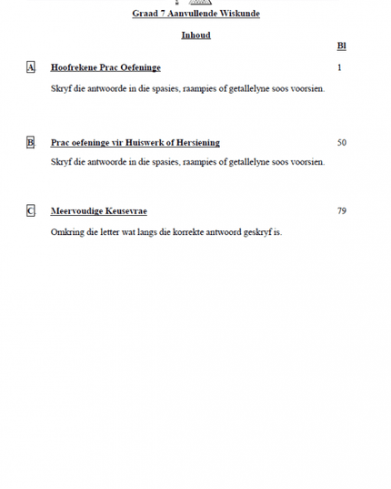 Aanvullende Wiskunde Gr 7 - Edunation South Africa