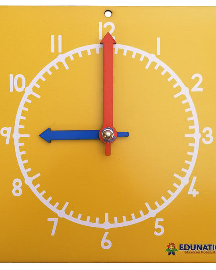 Clock Teacher 12 Hour - Yellow 1