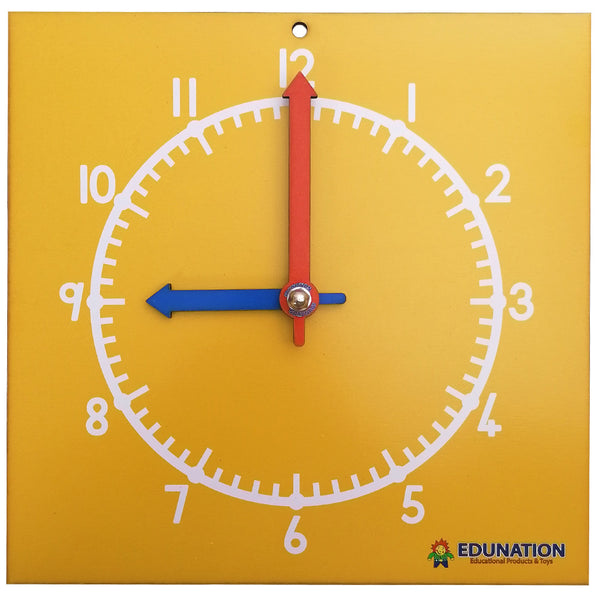 Clock Teacher 12 Hour - Yellow 1