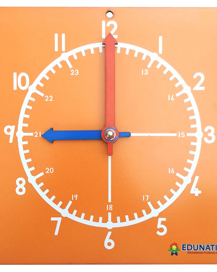 Clock Teacher 12 and 24 Hour - Orange