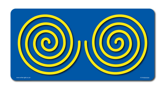 Finger Track Double Spiral Doodle Board for Bilateral integration Double