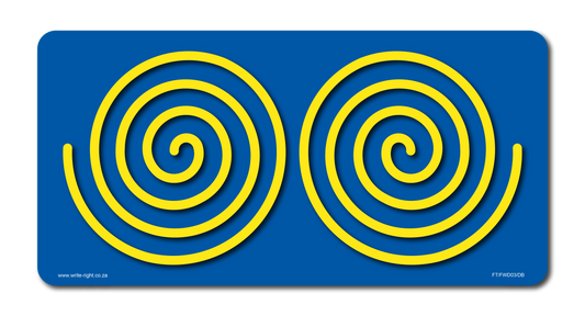 Finger Track Double Spiral Doodle Board for Bilateral integration Double