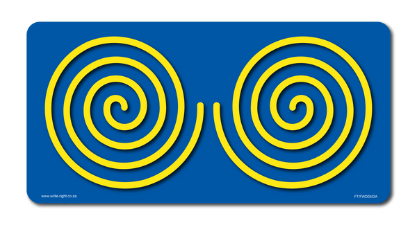 Finger Track Double Spiral Doodle Board for Bilateral integration Double