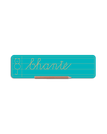 Aqua / Cursive / With lines
