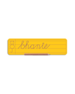 Yellow / Cursive / With lines