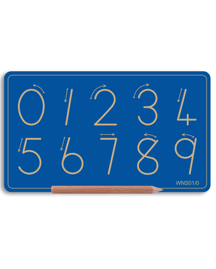 Wooden Number Board 0 to 9 in Std Print