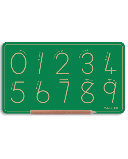 Wooden Number Board 0 to 9 in Std Print