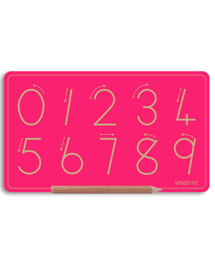 Wooden Number Board 0 to 9 in Std Print