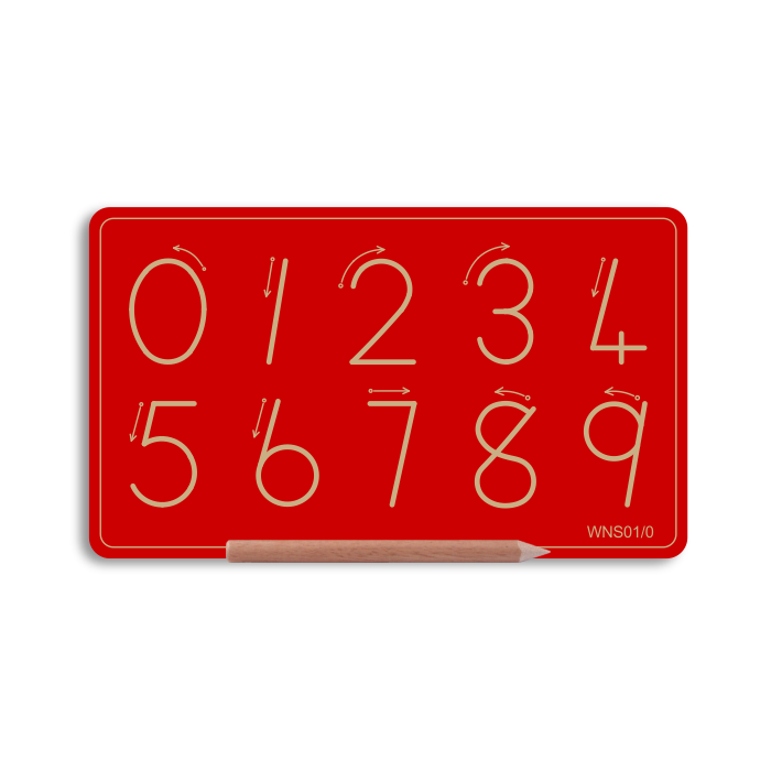 Wooden Number Board 0 to 9 in Std Print