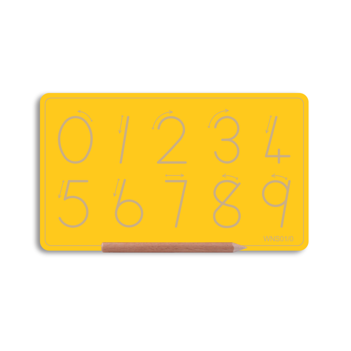 Wooden Number Board 0 to 9 in Std Print
