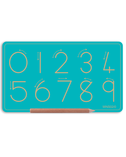 Wooden Number Board  0 to 9 in Alt Print