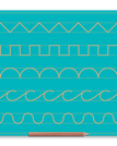 Medium / Zig Zag Castle Scallops Cursive C Humps / Aqua