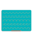 Medium / Zig Zag Castle Scallops Cursive C Humps / Aqua