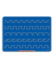 Medium / Zig Zag Castle Scallops Cursive C Humps / Blue