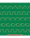 Medium / Zig Zag Castle Scallops Cursive C Humps / Green