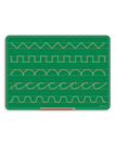 Medium / Zig Zag Castle Scallops Cursive C Humps / Green