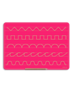 Medium / Zig Zag Castle Scallops Cursive C Humps / Pink