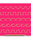 Pink / Zig Zag Castle Scallops Cursive c Humps