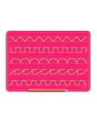 Pink / Zig Zag Castle Scallops Cursive c Humps