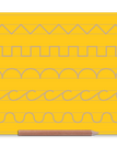 Yellow / Zig Zag Castle Scallops Cursive c Humps