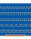 Blue / Zig Zag Cursive n u c o