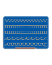 Blue / Zig Zag Cursive n u c o