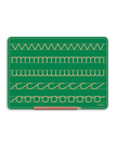 Green / Zig Zag Cursive n u c o