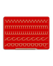 Red / Zig Zag Cursive n u c o