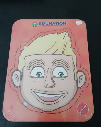 Wooden Puzzle Frame - Face Boy Afrikaans Edunation South Africa Body and Face Puzzles