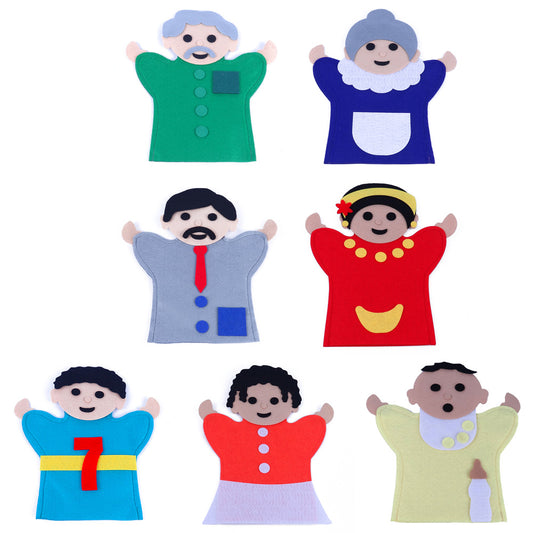 Puppet - Hand - Family - Set of 7