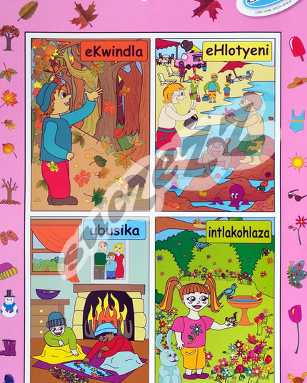 Poster - Amaxesha Onyaka (Seasons) - Xhosa