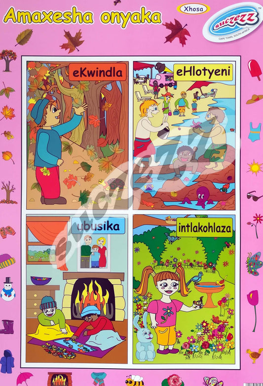Poster - Amaxesha Onyaka (Seasons) - Xhosa