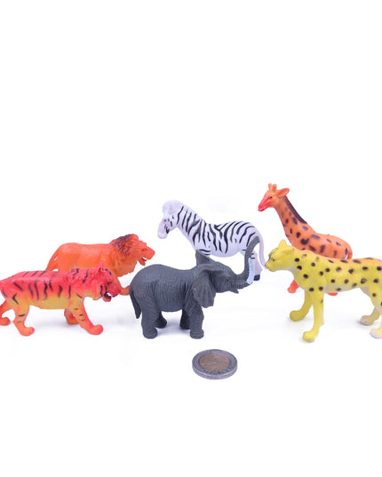 Animals Wild Medium Set of 6