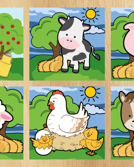 Puzzle Toddler - Farm Combo with 6 puzzles Edunation South Africa A3 Frame Puzzles
