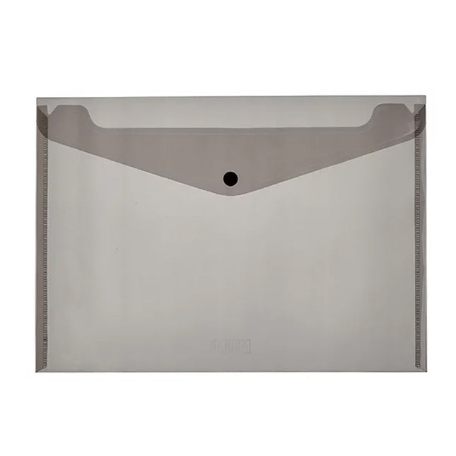 A4 Envelope With Button Black