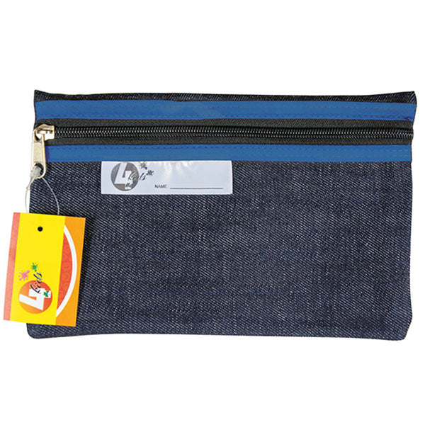 Pencil Bag - Denim 22cm Blue