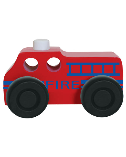 Wooden Car - Red Fire