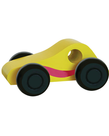 Wooden Car -Yellow  Sport