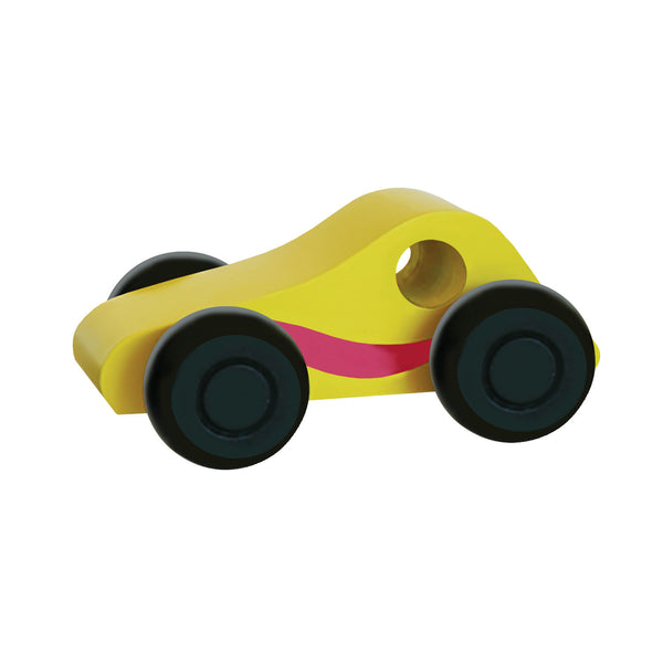 Wooden Car -Yellow  Sport